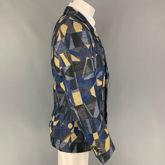 WALTER VAN BEIRENDONCK SS 14 Size 42 Grey Multi-Color Woven Sport Coat - Picture 2 of 7